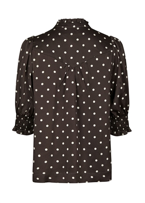 Diana dot bluse Dark Brown Neo Noir 